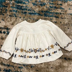 Bohemian floral top by Zara.